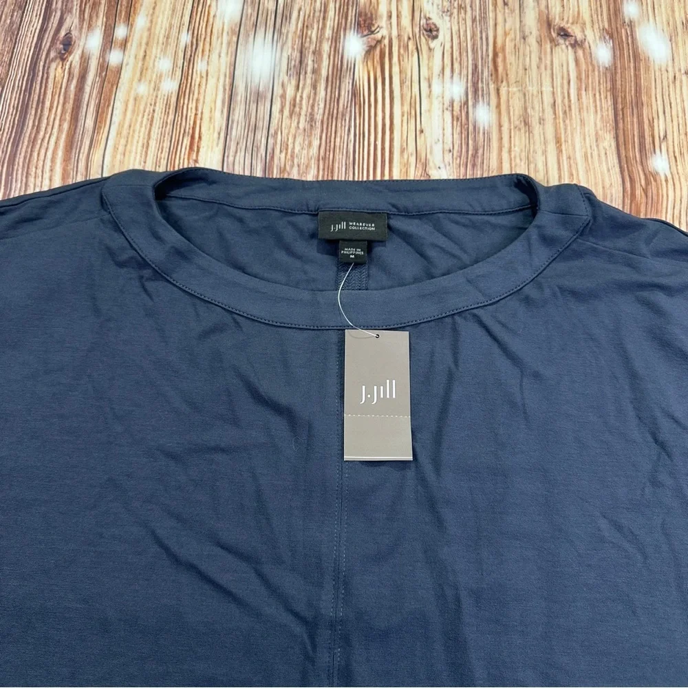 NWT J. Jill Wearever Collection Carbón Short Sleeve Women’s T-Shirt  Size Médium - Picture 5 of 12